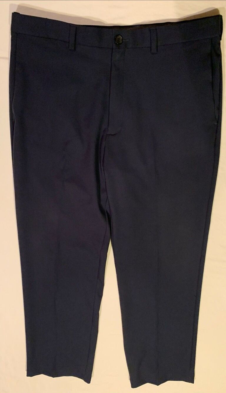 Haggar Cool 18 Pro Pants Men’s 36 X 32 Navy Golf Club Casual Preppy Corpcore